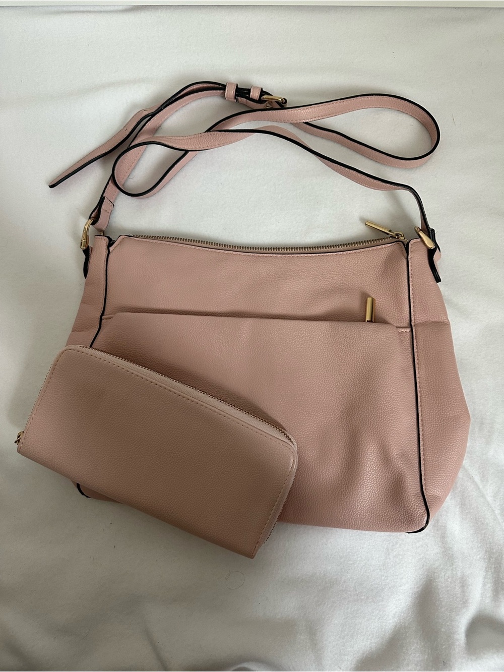 a new day Pink Crossbody Bag with Matching Wallet